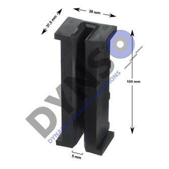 Otis Guide shoe, 100x29x27.5, for 5mm rail