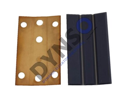 Schindler Guide shoe with dampening, EM16 PE2C f HSM+WS, 136x25x28, 16mm