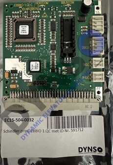 Schindler PCB, EBBIO 1.QC with ID No. 591712