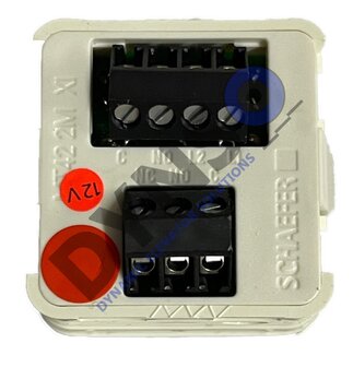 Schaefer push button MT42-2M, 12V, alarm, 34x34mm