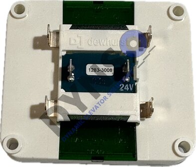 Dewhurst jumbo push button Blue &quot;Door Open&quot; 24V