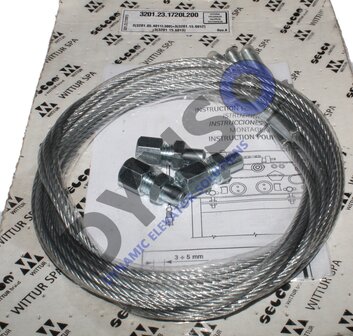 DYNSO Selcom Universalkabel mit M8-Gewindeende und einstellbarem Endanschlag, L=3500mm