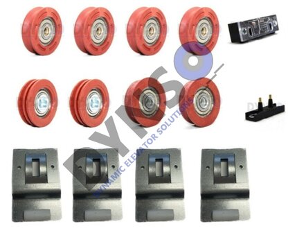 Basic revision set KONE AMD Central open car door 2 wings (50mm rollers)