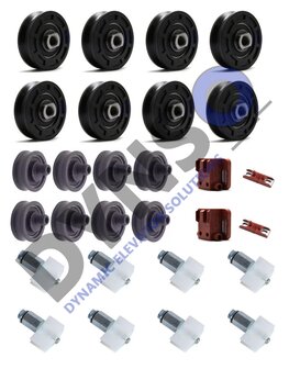 Basic revision kit Selcom cabin door 42/C and 44/R, Central open, 4 wings