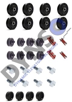 Basic revision kit Selcom landing door 41/C and 43/R, Central open, 4 wings