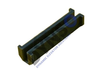 KONE Guide shoe, 130 x 29 x 32,5 mm for leader 9mm