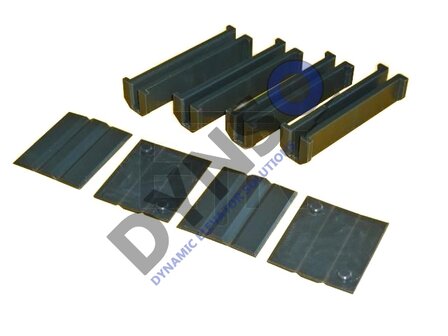 Set KONEF&uuml;hrungsschuh, 4x CP11-501-0034 (K&auml;fig 9mm) + 4x CP11-501-0019 (Gegengewicht 16mm)