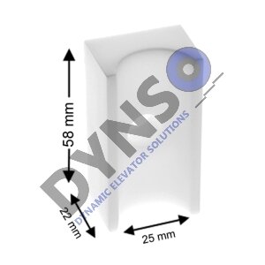 Schindler Guide shoe, Deve, round guide 25mm