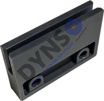 Schindler F&uuml;hrungsschuh, f&uuml;r Hydraulikjoch, 100x65x20, f&uuml;r 5mm M&auml;kler
