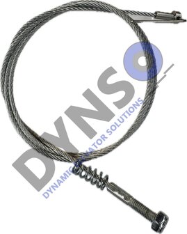 Mac Puarsa universele koppelkabel , L= 2000mm, &oslash;=3mm, 6mm draad veer en eindstop met inbus.