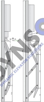 EMT15K, ontgrendelschaats incl. 230 VAC magneetspoel