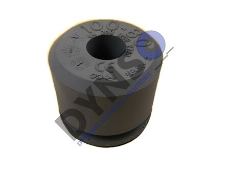 Lift buffer A12, &oslash; 100x80mm, met ronde stalen plaat voldoet aan norm EN 81-20/50 (lift directive 2014/33/EU)