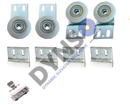 Schindler basis revisieset QKS9, kooi/schachtdeur, Telescoop 900mm, 2 vleugels