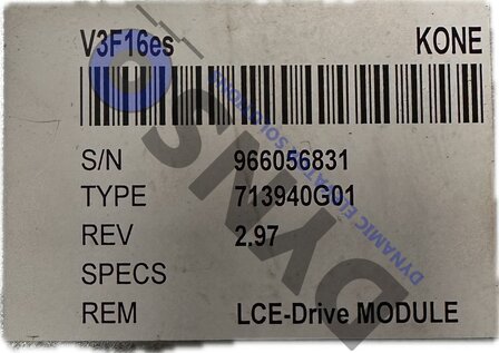 KONE V3F16ES regeling, KM713940G01