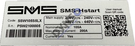 SMS Softstarter 105A, SSW105SLX