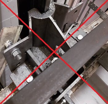 Sodimas slofvoerhouderset incl. stalen behuizing, 16mm voering en smeerpot, tbv van bovenzijde cabine (vervanger van de aluminium behuizing met halfronde slofvoeringen)