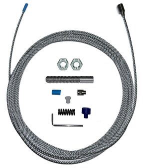 Otis Universele aircord t.b.v. Prima, Techna en Europa kooi/schacht, &oslash;=3mm, L= 5000mm incl. diverse accessoires en inbussleutel.