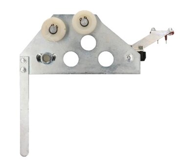 Deurgrendel, rechts, incl. grendelrollen en brugstuk, toepasbaar op Sematic III schachtdeur