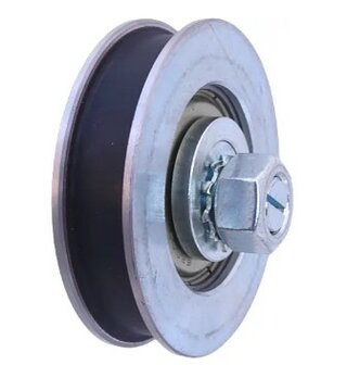 Deurrol, 70mm, vlakke rail, kunststof loopvlak, incl. montage-as en vulringen, toepasbaar op Otis New York 7060 schachtdeur