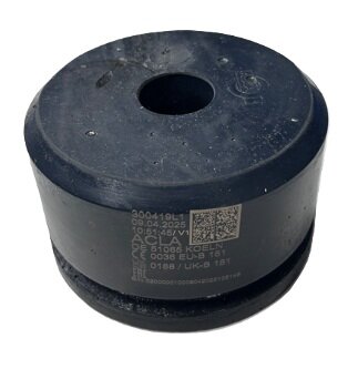 Acla Buffer, 140x80mm, met stalen ronde plaat, voldoet aan norm EN 81-20/50 (lift directive 2014/33/EU) 