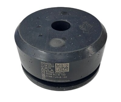 Acla Buffer, &Oslash; 165x80, met ronde metalen plaat voldoet aan norm EN 81-20/50
