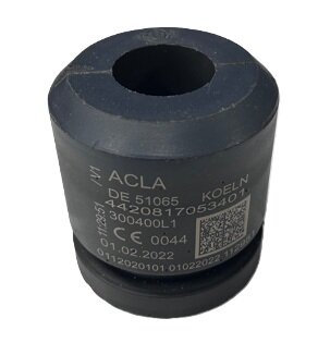 Acla Buffer, 80x80mm, met stalen ronde plaat,voldoet aan norm EN 81-20/50 (lift directive 2014/33/EU)