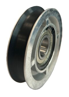 Deurrol, 85mm, vlakke rail, aluminium versie, toepasbaar op Otis Europa 2000 cabinedeur