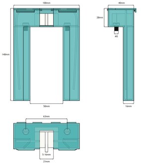 Smeerautomaat, 100x40x140, HSMS, t.b.v. leidermaten 5 t/m16mm, Schindler