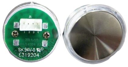 Otis 2000 drukknop, chrome, 24V, LED rood