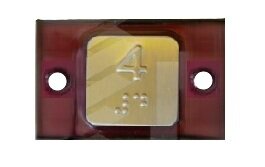 Mac Puarsa Compac T Halo drukknop, rood, 24V, braille, (4)