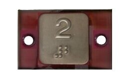 Mac Puarsa Compac T Halo drukknop, rood, 24V, braille, (2)
