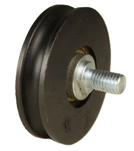 Deurrol, 65mm, rond loopvlak, met as M10, toepasbaar op Meiller Nova C45 en TTS/TTK45 snelle vleugel