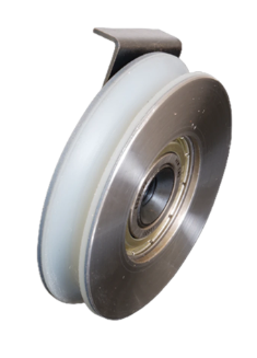Deurrol, 60mm, inwendig M8, toepasbaar op Kone ADX2 lanzame vleugel cabine/schachtdeur