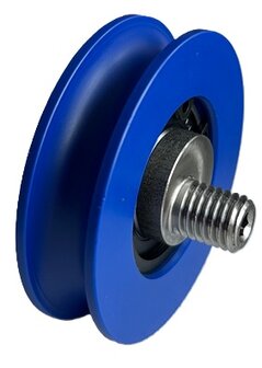 DYNSO Blue-Line tegendrukrol, 56mm, met excentrische as M10, toepasbaar op Kone Isola cabinedeur