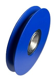 DYNSO Blue-Line kabelrol 64mm, verzonken asgat 8mm, toepasbaar op Kone Espace schachtdeur