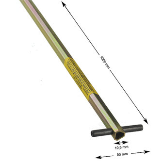 Emergency opening key, triangular 1000mm