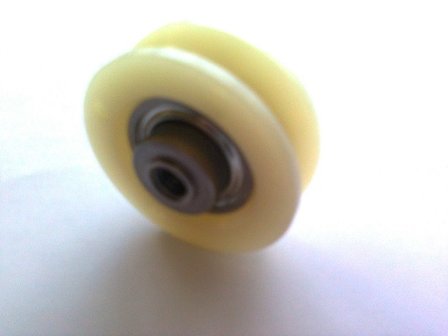 Prisma doorroller round rail, 44 / 38x15, hole M8