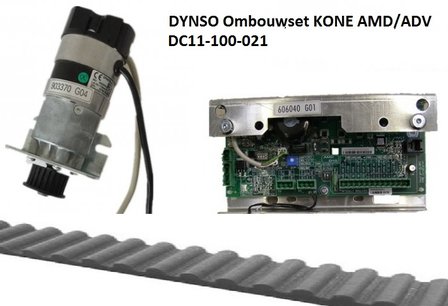 Kone AMD / ADV T&uuml;rmotor mit Steuerung und Zahnriemen, Rechts&ouml;ffnung (KM903370G04 + KM606040G01 + 4*DC05-30-005)