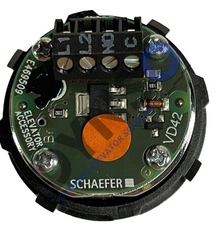 Schaefer drukknop VD42, Lift komt, 36x32mm