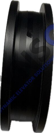 DYNSO Starlift doorroller rechte rail 70mm, kleur zwart