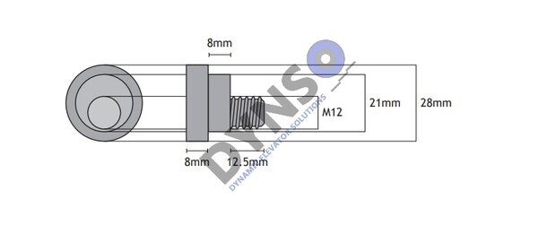 DYNSO Otis steel Lock roller excentric 28mm / M12 TECHNA DOOR