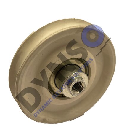 Thyssen doorroller M2TECD round rail / axlehole M8 getapt
