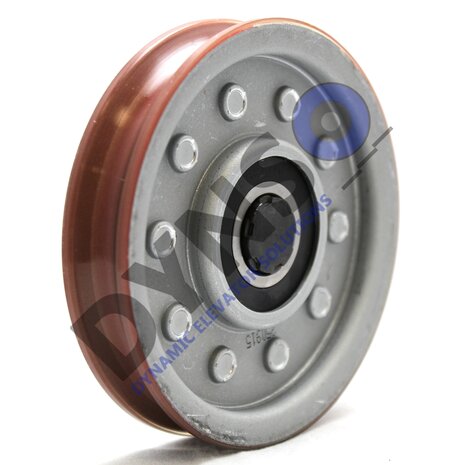 Kone doorroller AMD red 94mm, excentric bolt M10