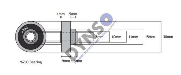 Otis Prima counterroller centric ø 30mm axlehole M8