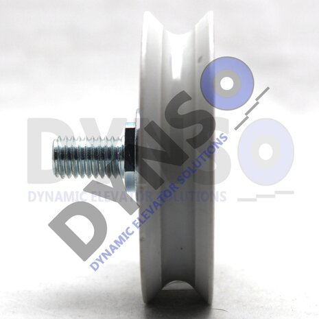 Meiller doorroller 65mm single groove with bolt M10(galvanized)