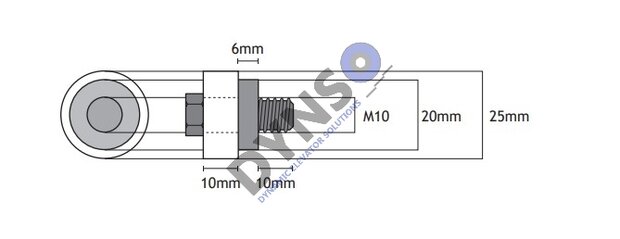 Meiller lockroller with screw for model TTS 15, TTK 5, 8, 15, 18, 21, 22