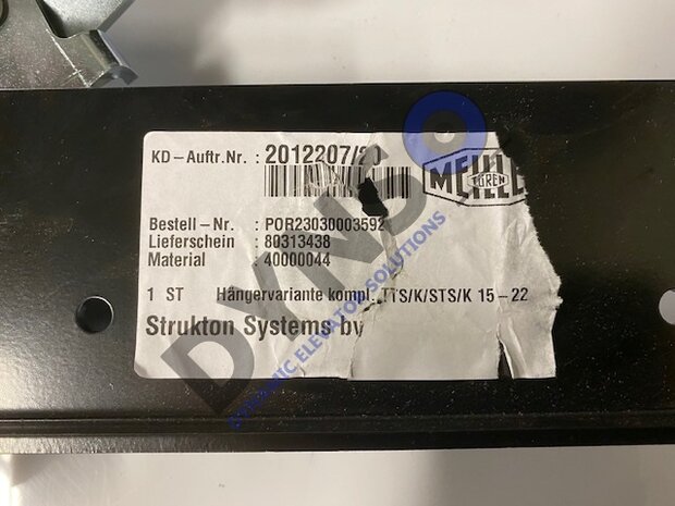 Meiller complete cariageset for Landingdoor, TTS/K/STS/K 15-22 for heavy glaxle panelen, 40000044