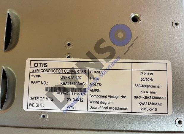 Otis ReGen OVFR2B-402 frequency inverter