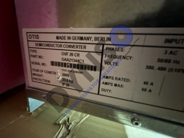 Otis OVF20CR, 40A, 15KW Frequenzumrichter-GAA21344C1
