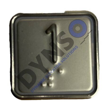 Schaefer push button MT42-2M, 30V, 1, with braille, 34x34mm